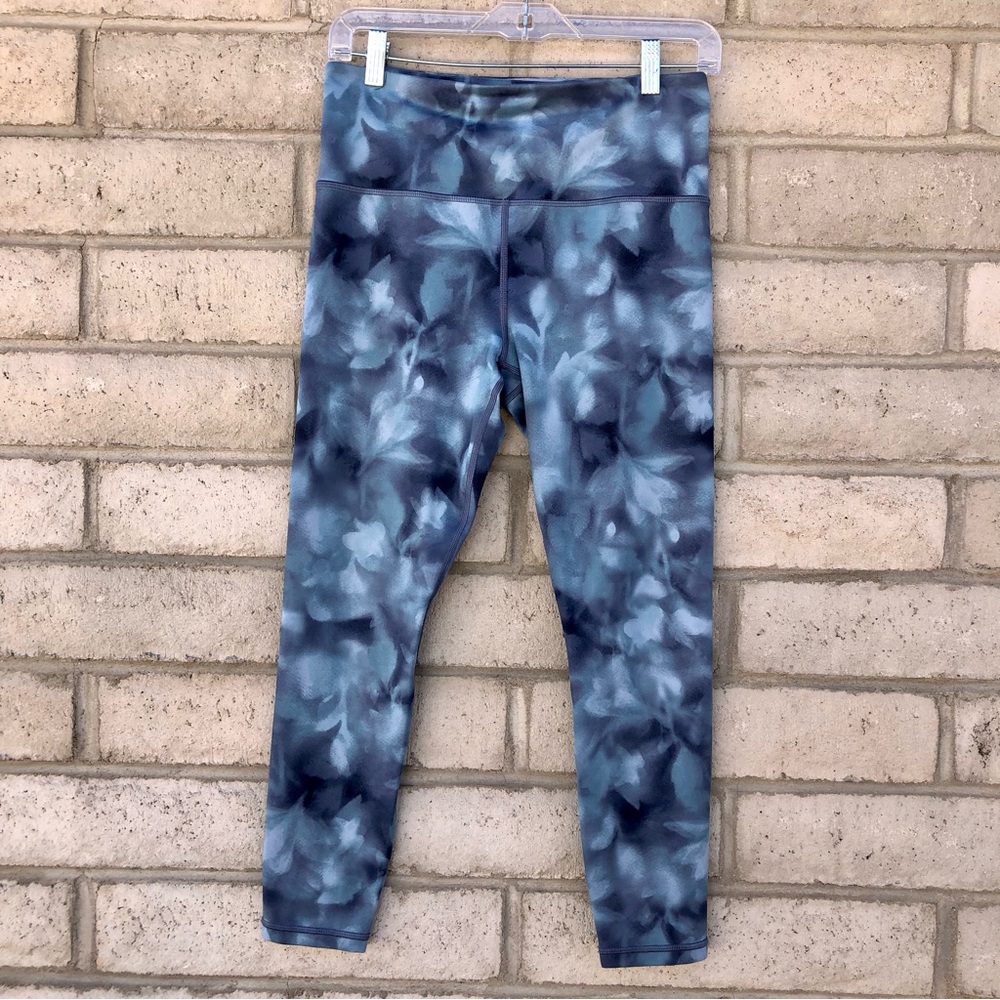 ATHLETA Elation Printed Tight Leggings Blue Size Medium